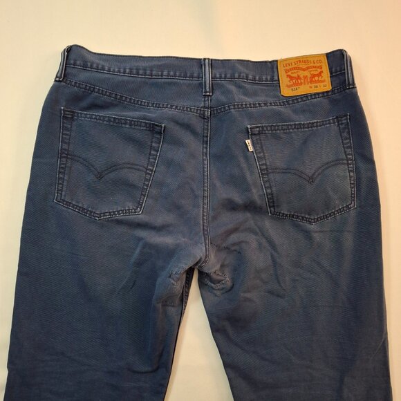 Men's Levi’s 514 Thrashed Sun Faded Pants Vintage Cotton Canvas Patched Distress - Picture 5 of 16